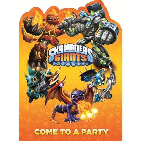 Skylanders: Giants Party Invitations (paket med 6) One Size Multi Multicoloured One Size