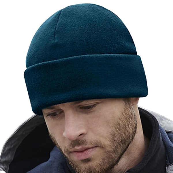 Beechfield Unisex Vuxen Cuffed Fleece Beanie One Size Petrol Blå Petrol Blue One Size