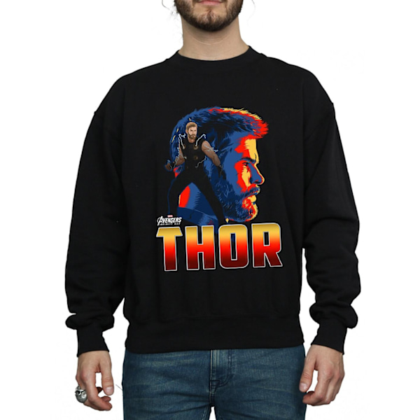 Marvel Herr Avengers Infinity War Thor Karaktär Sweatshirt M B Black M