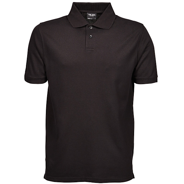 Tee Jays Herr Pique Kortärmad Polotröja L Svart Black L