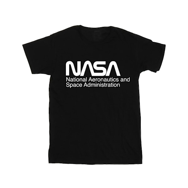 NASA Dam/Kvinnor Logo Enfärgad Bomull Boyfriend T-shirt M Svart Black M