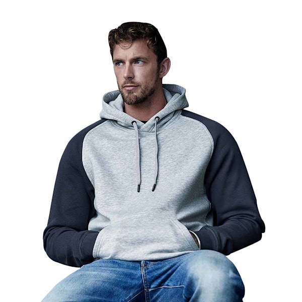 Tee Jays Herr Tvåfärgad Tröja med Luva 2XL Heather Dark Grey Heather Dark Grey 2XL