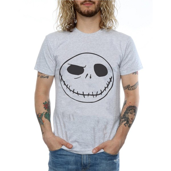 Disney Herr Nightmare Before Christmas Jack´s Big Face T-shirt Sports Grey 3XL