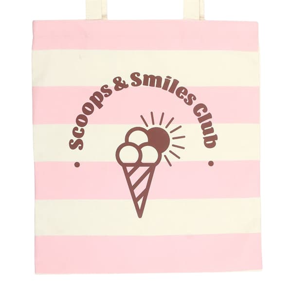 Something Different Scoops & Smiles Club Tygväska i polybomull Pink/White One Size
