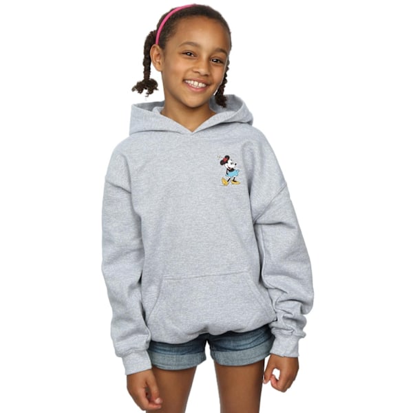 Disney Girls Minnie Mouse Kick Chest Hoodie 5-6 år Sports Grå Sports Grey 5-6 Years