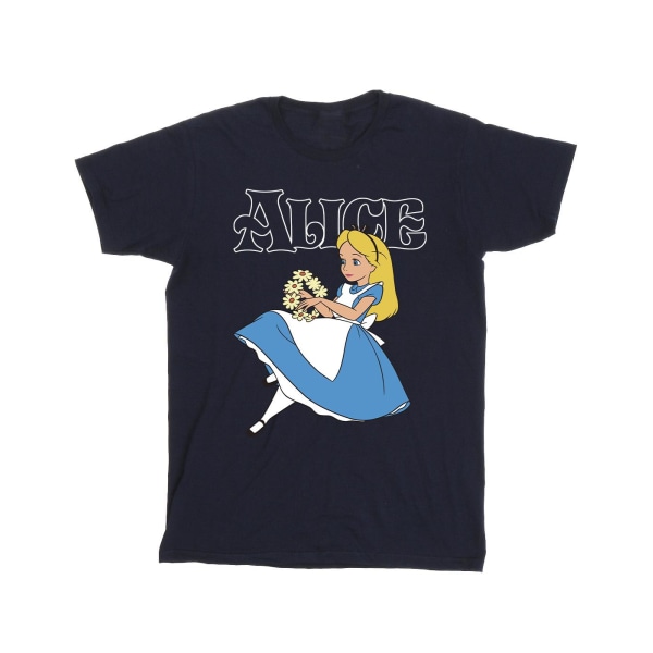 Disney Herr Alice In Wonderland Blommor T-shirt 4XL Marinblå Navy Blue 4XL