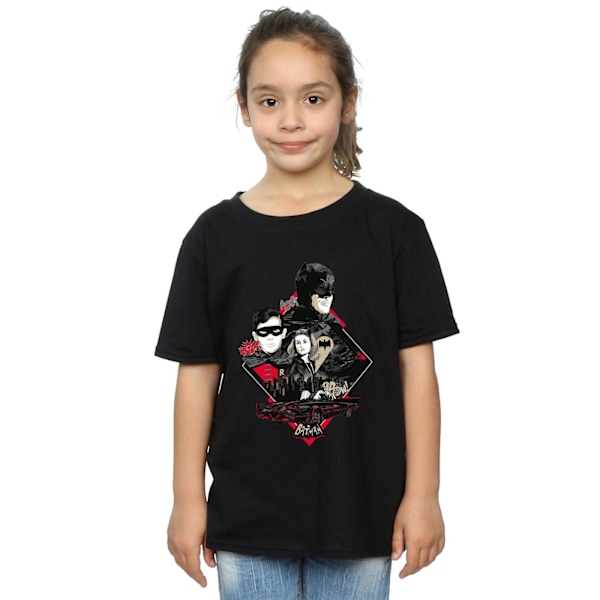 DC Comics Girls Batman TV-serie karaktär Skyline bomull T-shirt Black 7-8 Years