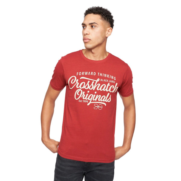 Crosshatch Mens Luckmoore Assorted Designs T-Shirt (5-pack) White/Orange/Black/Grey/Navy Blue S