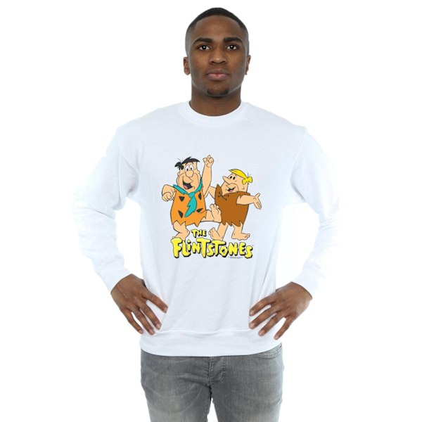 The Flintstones Herr Fred Och Barney Sweatshirt 4XL Vit White 4XL