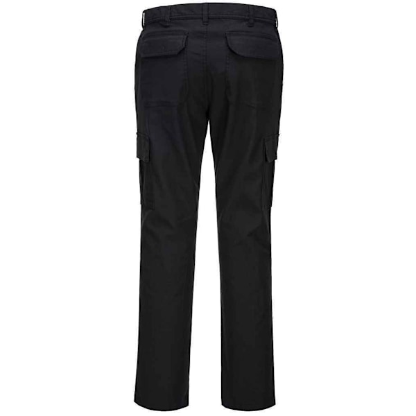 Portwest Herr Stretch Slim Cargo Byxor 40R Svart Black 40R