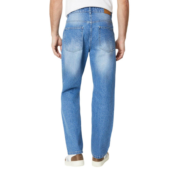 Maine herr Stone Wash Relaxed Fit Jeans 34R Blå Blue 34R