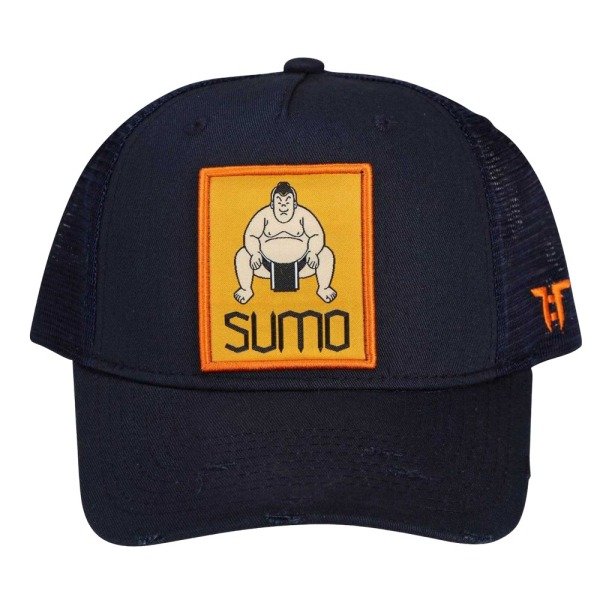Tokyo Time Unisex vuxen Sumo Mesh Baseball Cap One Size Na Navy Blue/Orange One Size