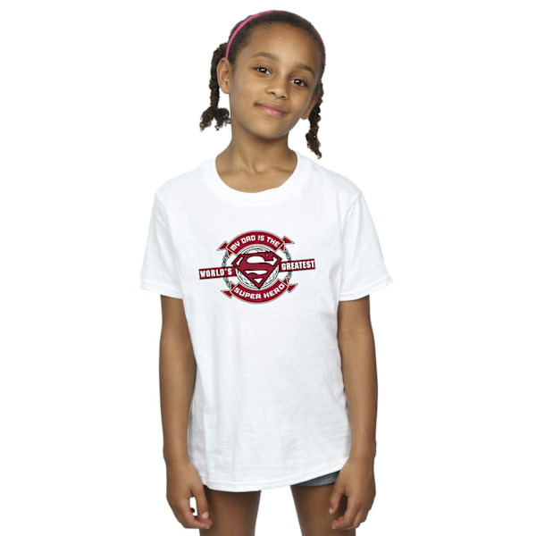 DC Comics Girls Superman Super Hero Bomull T-shirt 12-13 år White 12-13 Years