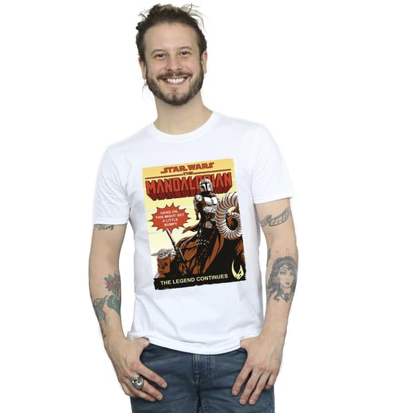 Star Wars The Mandalorian Herr T-shirt Bumpy Ride 3XL Vit White 3XL