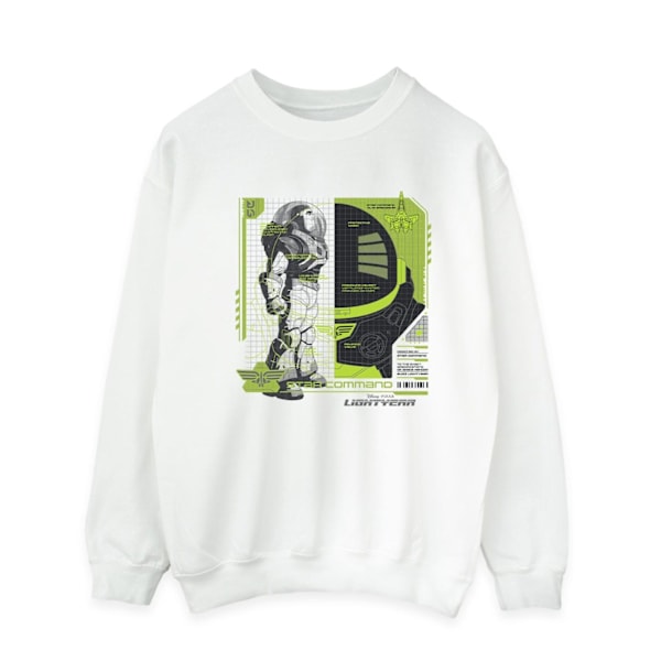 Disney Mens Lightyear Buzz Tech Panel Sweatshirt M Vit White M