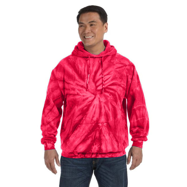 Colortone Unisex Tonal Spider Tie Dye Pullover Hoodie S Spider Spider Red S