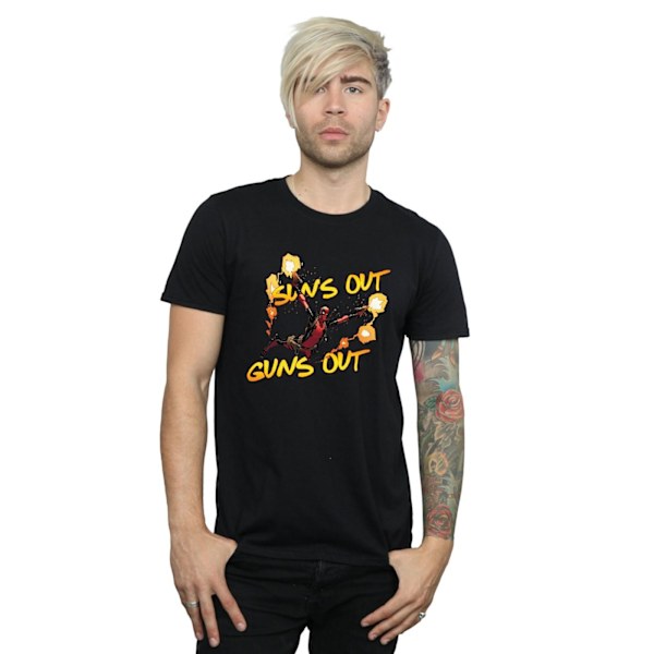 Marvel Deadpool Solen Är Ute Vapen Ute T-shirt S Svart Black S