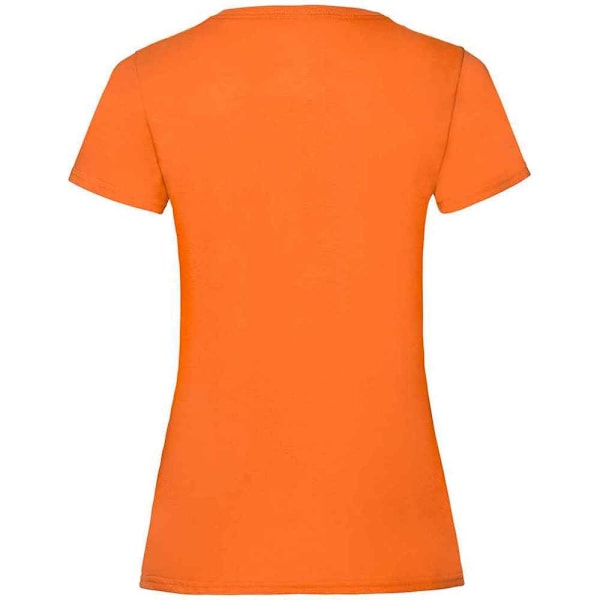 Fruit of the Loom Dam/Dam Valueweight Heather Lady Fit T-shirt Orange 10 UK