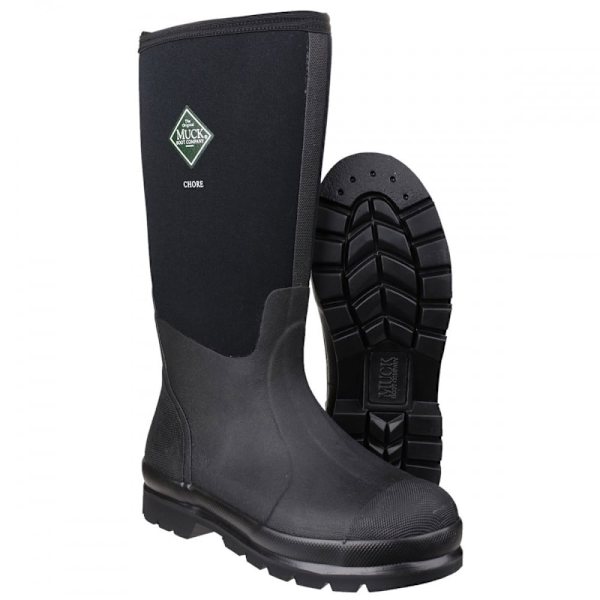 Muck Boots Unisex Chore Classic Hi Mönstrade Gummistövlar 12 UK Black 12 UK