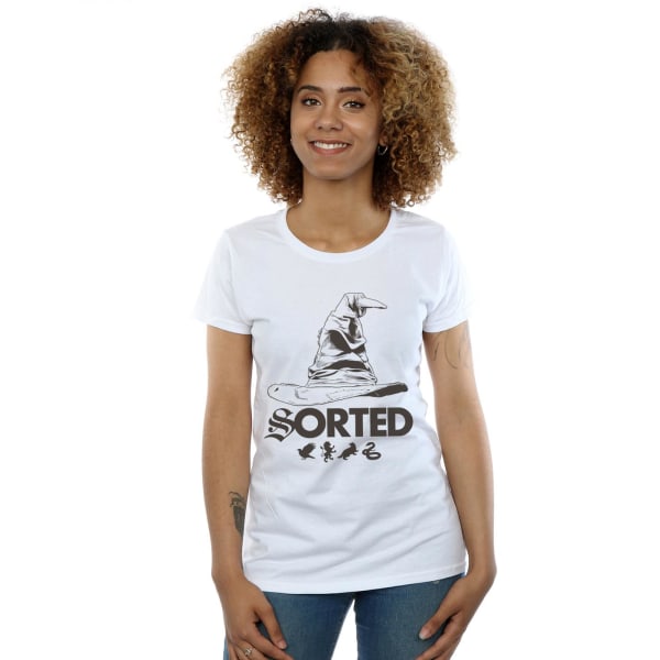Harry Potter Dam/Kvinnor Sorteringshatt Bomull T-shirt L Vit White L