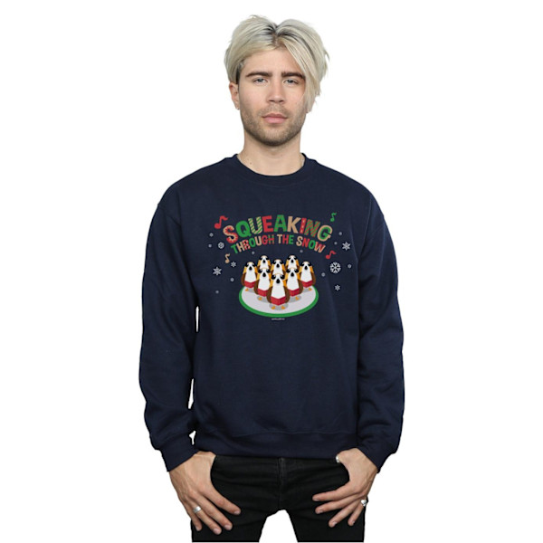 Star Wars Herr The Last Jedi Porgs Gnisslar Genom Snön S Navy Blue 4XL