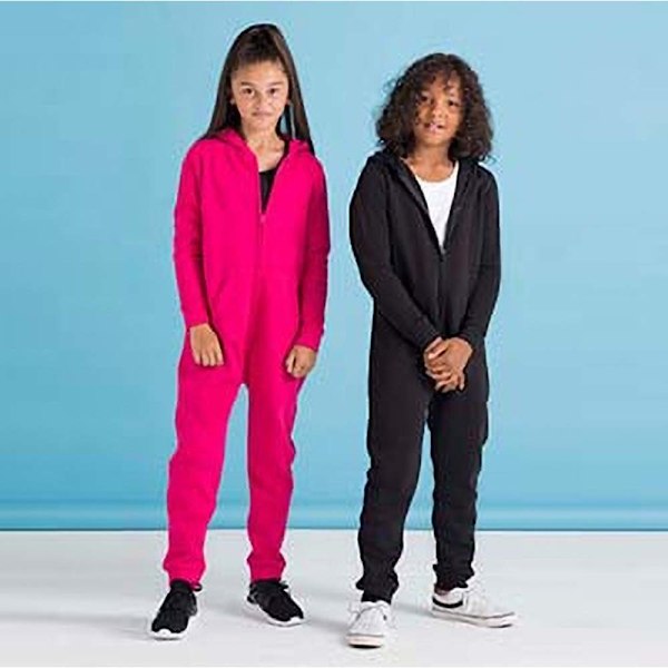 Skinnifit Minni Barn/Barn Zip Up All-In-One 13 År Fuchs Fuchsia 13 Years