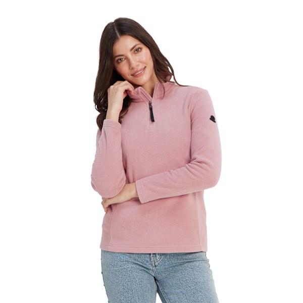 TOG24 Dam/Kvinna Revive Kvart Zip Fleece Topp 18 UK Faded Rosa Faded Pink 18 UK