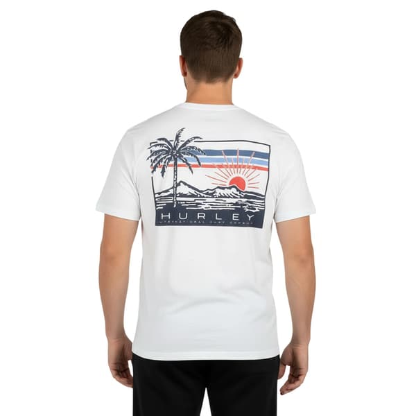 Hurley Herr Throwback T-shirt med ryggtryck L Vit White L