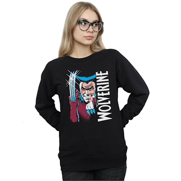 Marvel Dam/Kvinnor X-Men Wolverine Kom Hit Sweatshirt M Svart Black M