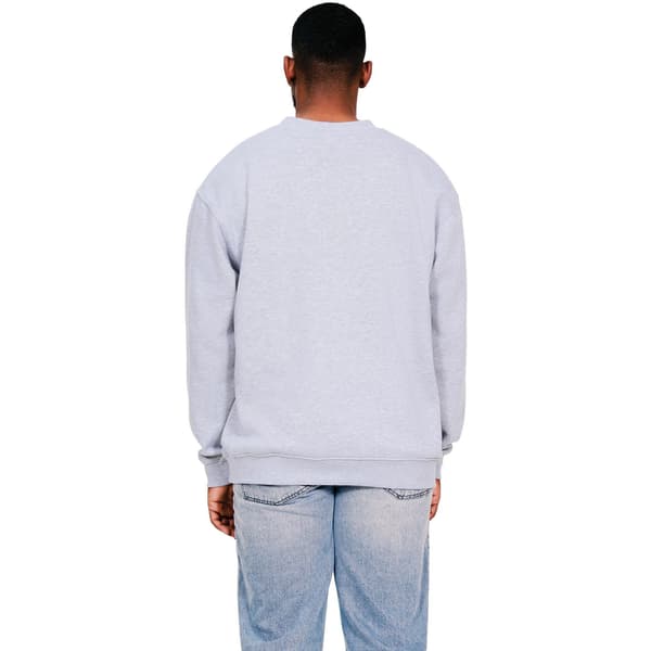 Casual Classics Herr Ringspun Bomull Förlängd Halsringning Oversize Heather Grey M