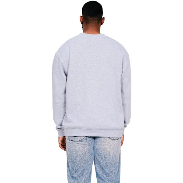 Casual Classics Herr Ringspun Bomull Förlängd Halsringning Oversize Heather Grey XS