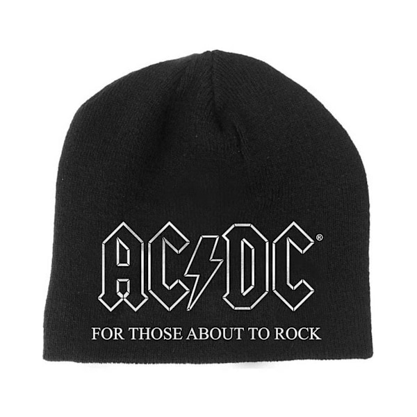 AC/DC Unisex Vuxen För Dem Som Ska Rocka Baktryck Mössa På Black/White One Size