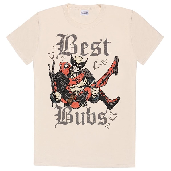 Deadpool & Wolverine Unisex Adult Best Bubs T-Shirt XL Naturlig Natural XL