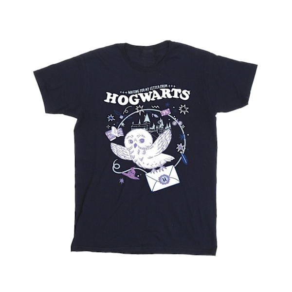 Harry Potter Pojkar Uggla Brev Från Hogwarts T-Shirt 9-11 År N Navy Blue 9-11 Years