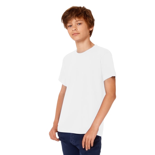 B&C Kids/Childrens Exact 190 kortärmad T-shirt (paket med 2) White 12-14