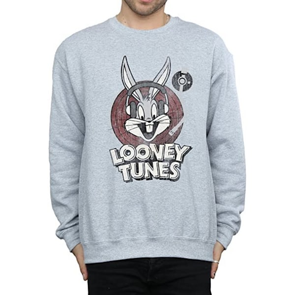 Looney Tunes Herr Bugs Bunny Cirkellogotyp Sweatshirt L Sports Grå Sports Grey L