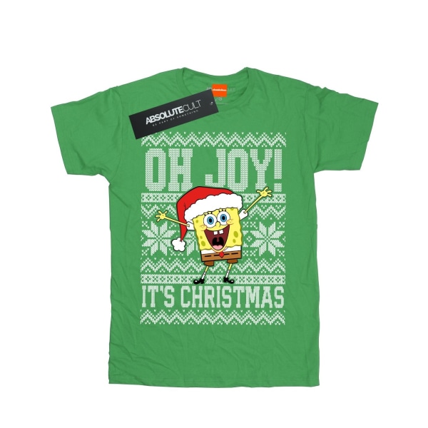 Svampbob Fyrkant Pojkar Oh Joy! Jul T-shirt 5-6 år Irish Green 5-6 Years