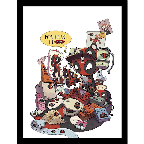 Deadpool Merch Inramad Poster 40cm x 30cm Flerfärgad Multicoloured 40cm x 30cm