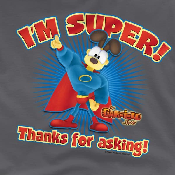 Garfield Herr Super T-Shirt M Kolgrå Charcoal M