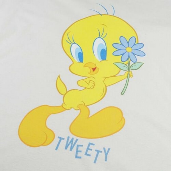 Looney Tunes Dam/Dam Tweety Flower Oversized T-shirt M Vi Vintage White M