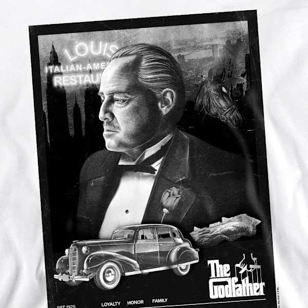 The Godfather Unisex Vuxen Don Vito Corleone Poster Sweatshirt White S