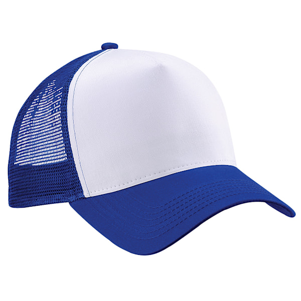 Beechfield Herr Halv Mesh Trucker Cap / Huvudbonad (2-pack) På Bright Royal/White One Size