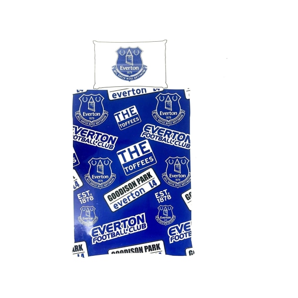 Everton FC Patches Duvet Set Single Blå/Vit Blue/White Single