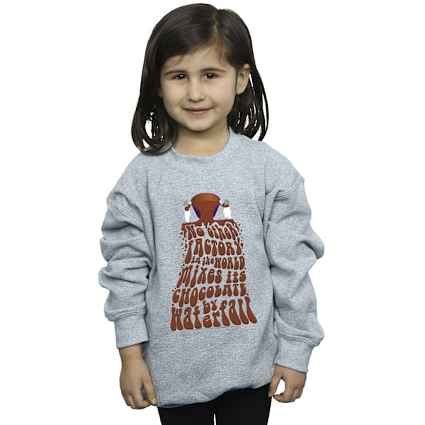 Willy Wonka Girls Chocolate Waterfall Sweatshirt 3-4 år Sportgrå Sports Grey 3-4 Years