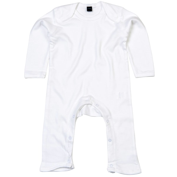 Babybugz Unisex Baby Långärmad Romperdräkt 6-12 Månader Vit White 6-12 Months