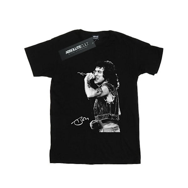 Bon Scott flickor signerad foto bomull T-shirt 3-4 år svart Black 3-4 Years