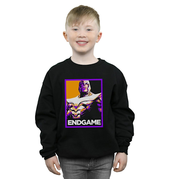 Marvel Boys Avengers Endgame Thanos Poster Sweatshirt 9-11 år Black 9-11 Years