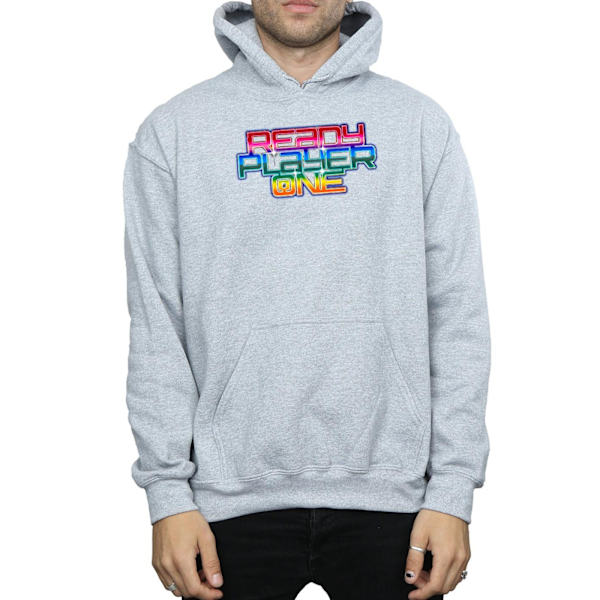 Ready Player One Herr Regnbågslogga Hoodie 3XL Sports Grey Sports Grey 3XL