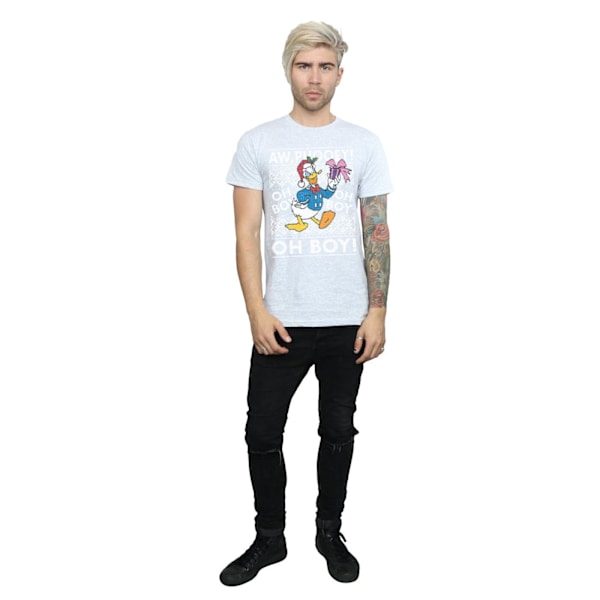 Disney Herr Donald Duck Jul Fair Isle T-shirt S Sports Grå Sports Grey S