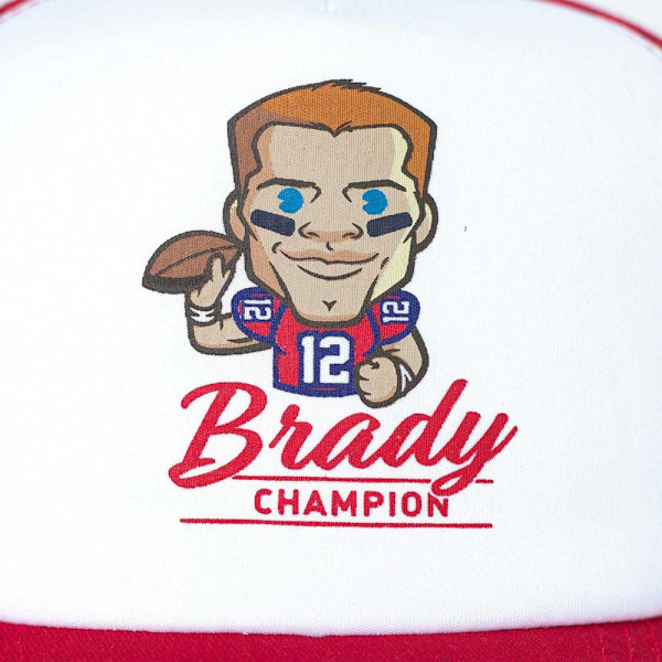 Tokyo Time Unisex Vuxen Tom Brady NFLPA Mesh Bakom Baseball Cap White/Red One Size